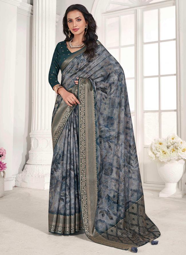 Viscose Silk Morpeach Festival Wear Weaving Saree